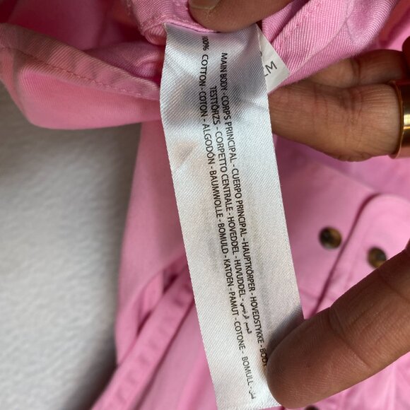 Ariat Shirt Mens 2XL Pink Long Sleeve Oxford Canvas Button Down Workwear - Picture 7 of 12